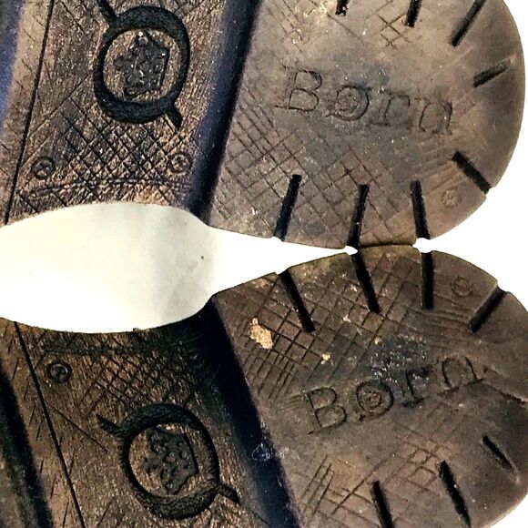 Born Shoes Distressed Leather Lace Oxford Brown 8.5 41.5 Mens Samson Preppy Y2K - Picture 7 of 12